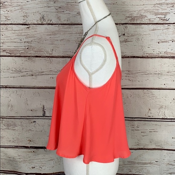 NWT Ambiance Apparel Coral Crop Top Medium - Picture 3 of 8